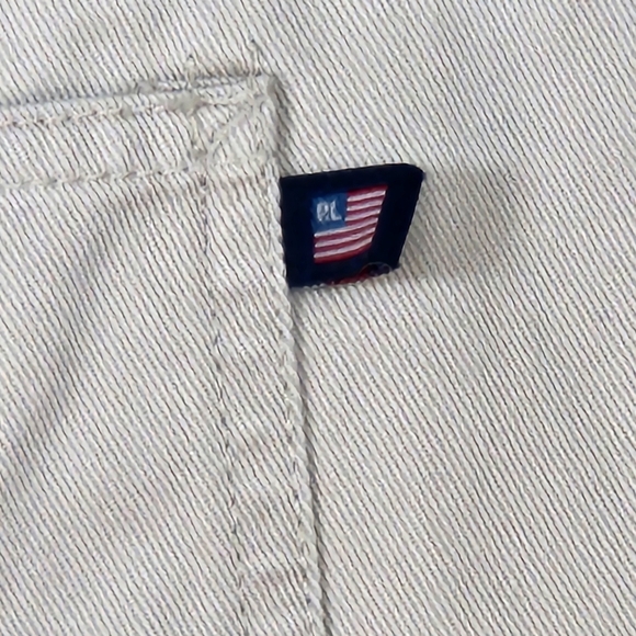 VINTAGE POLO RALPH LAUREN KHAKI OVERALLS SIZE MEDIUM - Picture 3 of 9